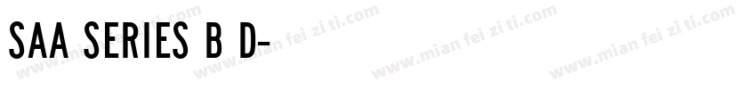 Saa Series B D字体转换